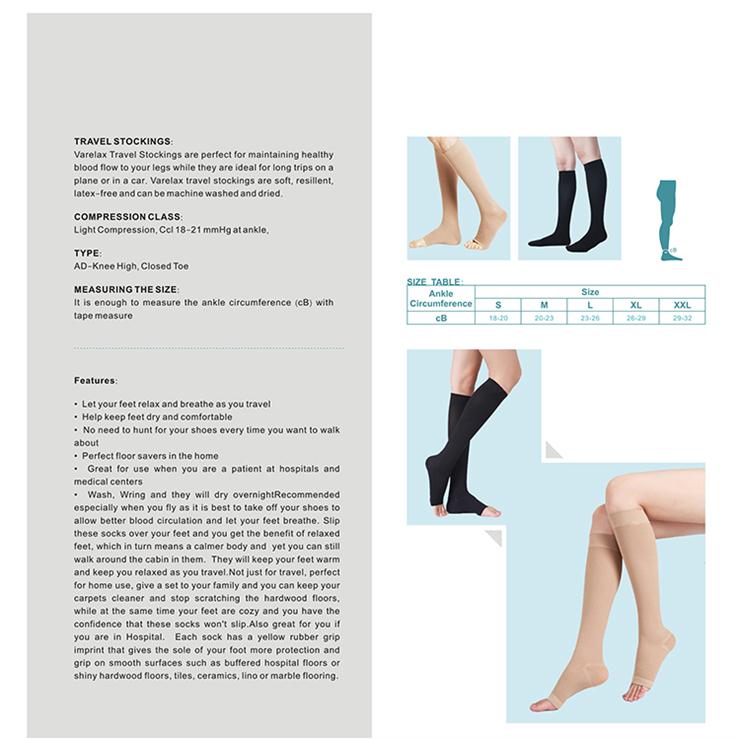 Keephen 23-32 Mmhg Compression Pantyhose Medical Grade Graduated